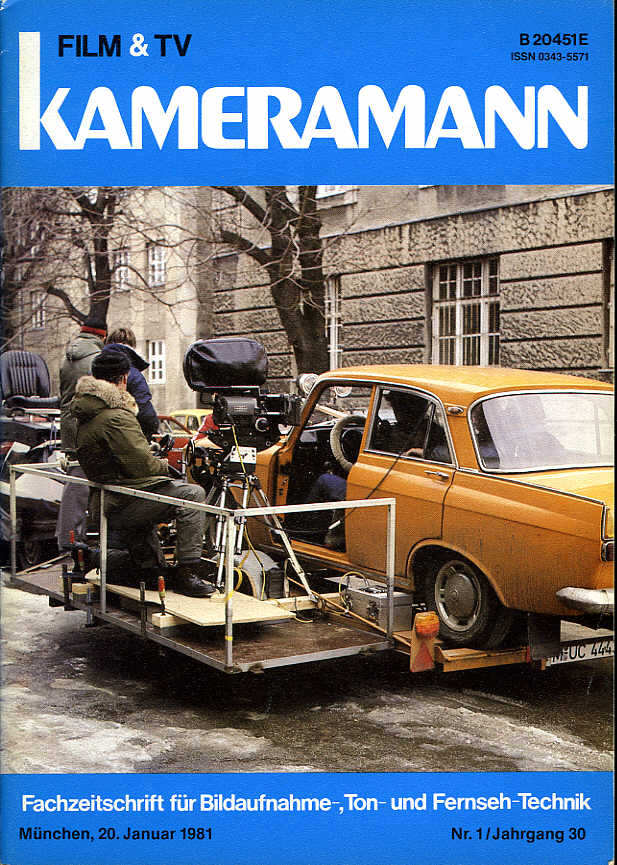FILM TV KAMERAMANN magazine side cover Issue 1  1981