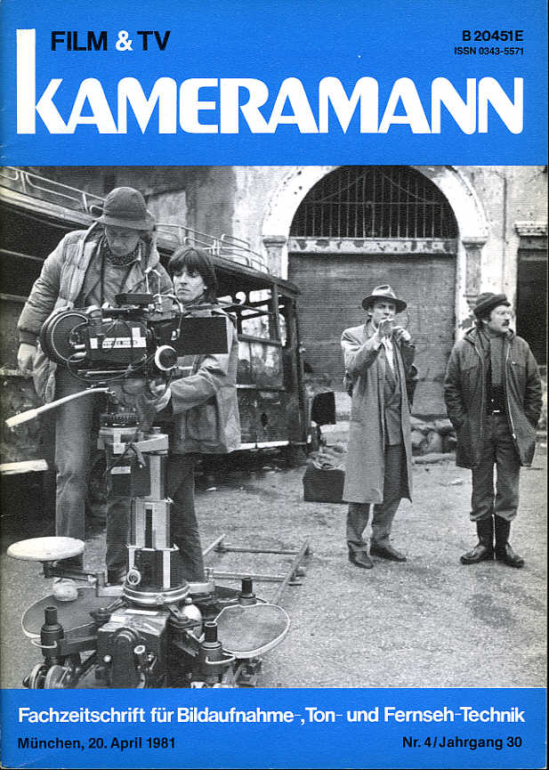 FILM TV KAMERAMANN magazine side cover Issue 4  1981