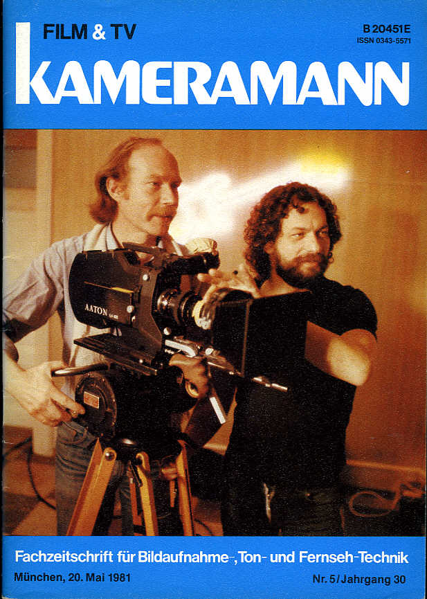 FILM TV KAMERAMANN magazine side cover Issue 5  1981
