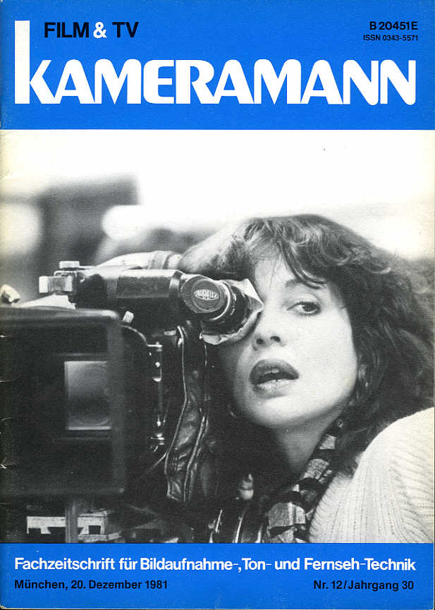 FILM TV KAMERAMANN magazine side cover Issue 12  1981