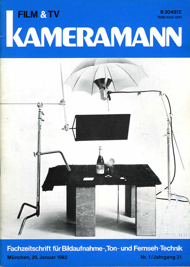 FILM TV KAMERAMANN magazine side cover Issue 1  1982