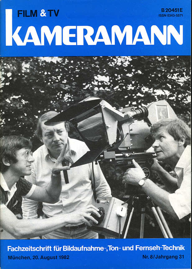 FILM TV KAMERAMANN magazine side cover Issue 8  1982