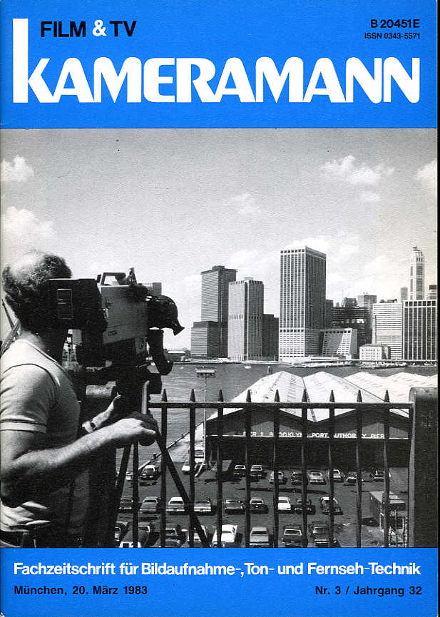 FILM TV KAMERAMANN magazine side cover Issue 3  1983