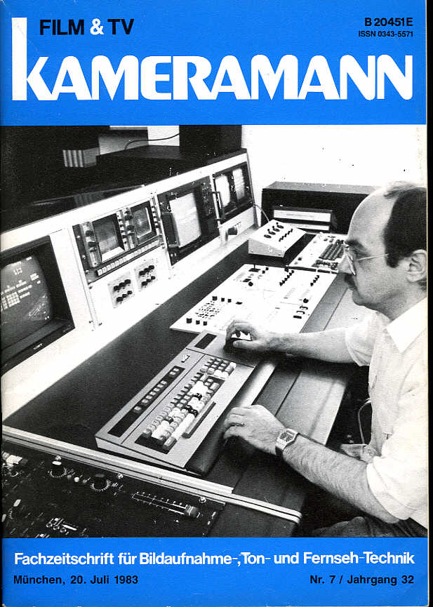 FILM TV KAMERAMANN magazine side cover Issue 7  1983