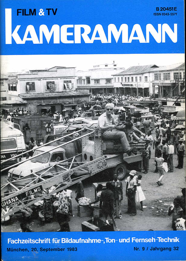FILM TV KAMERAMANN magazine side cover Issue 9  1983