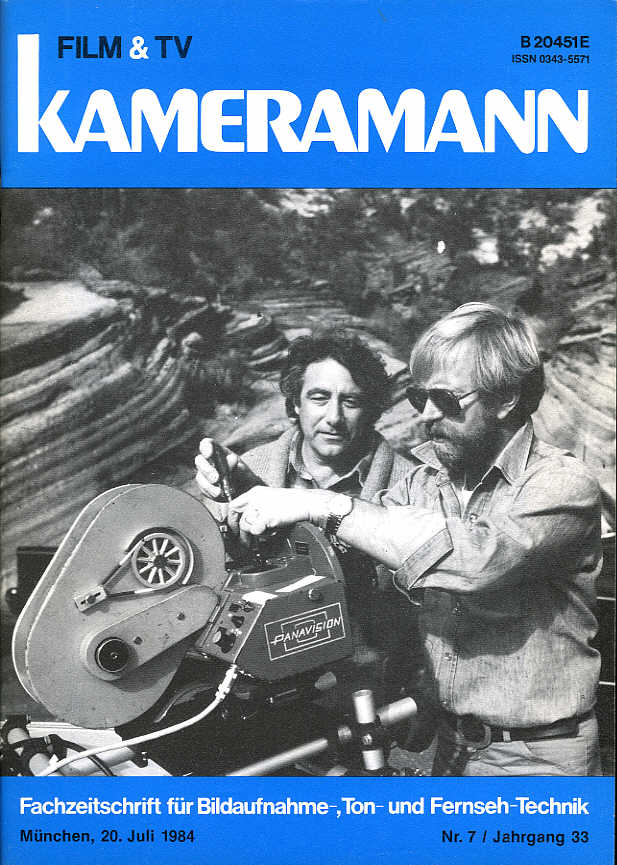 FILM TV KAMERAMANN magazine side cover Issue 7  1984