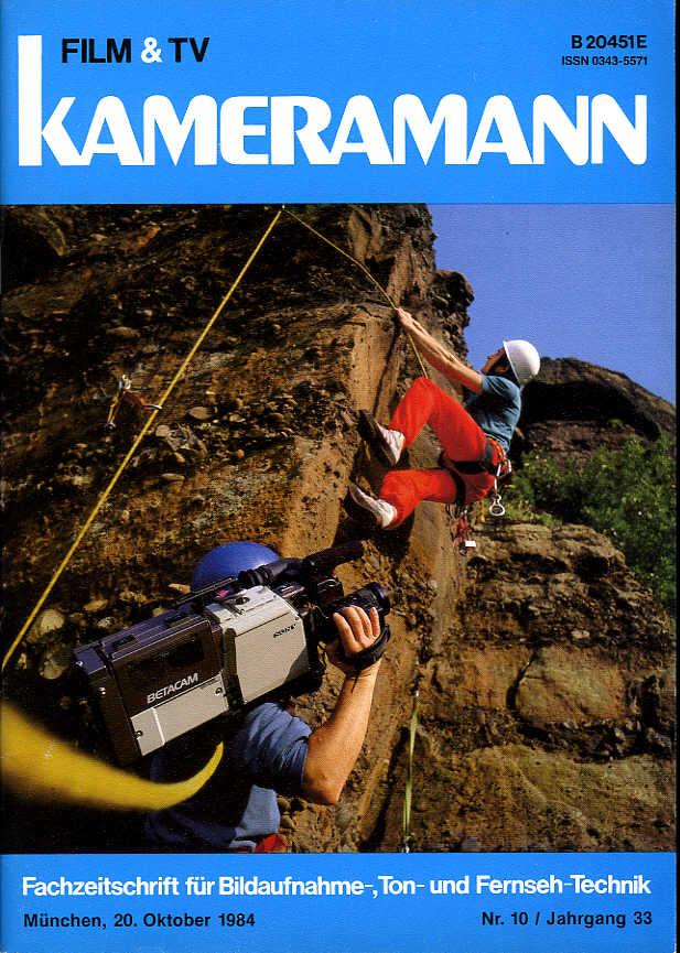 FILM TV KAMERAMANN magazine side cover Issue 10  1984