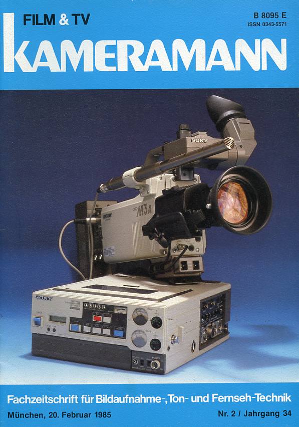 FILM TV KAMERAMANN magazine side cover Issue 2  1985