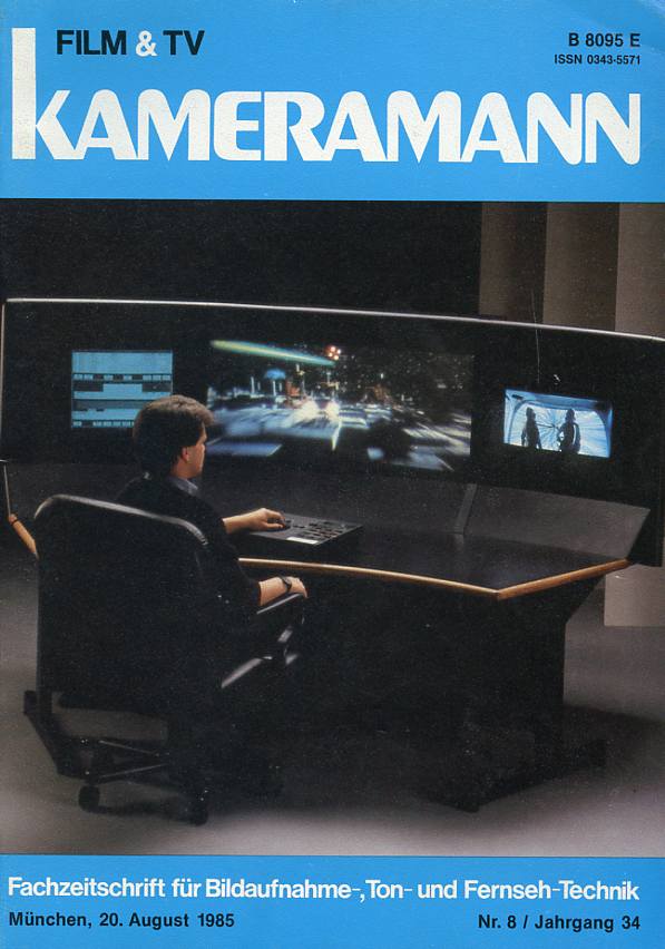 FILM TV KAMERAMANN magazine side cover Issue 8  1985