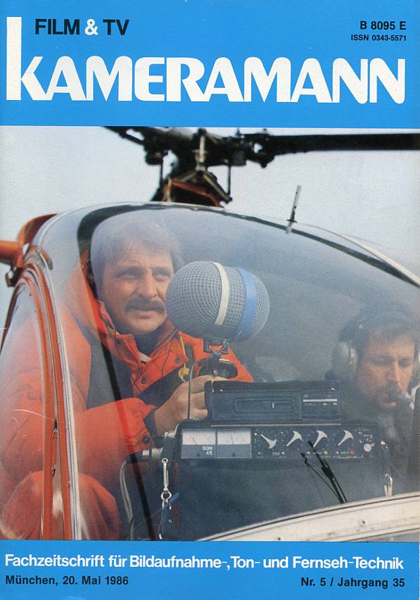 FILM TV KAMERAMANN magazine side cover Issue 5  1986