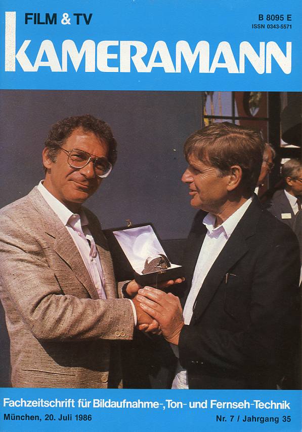 FILM TV KAMERAMANN magazine side cover Issue 7  1986