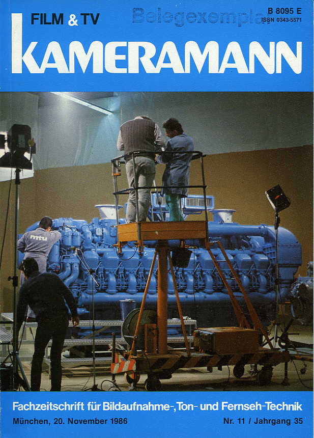 FILM TV KAMERAMANN magazine side cover Issue 11  1986