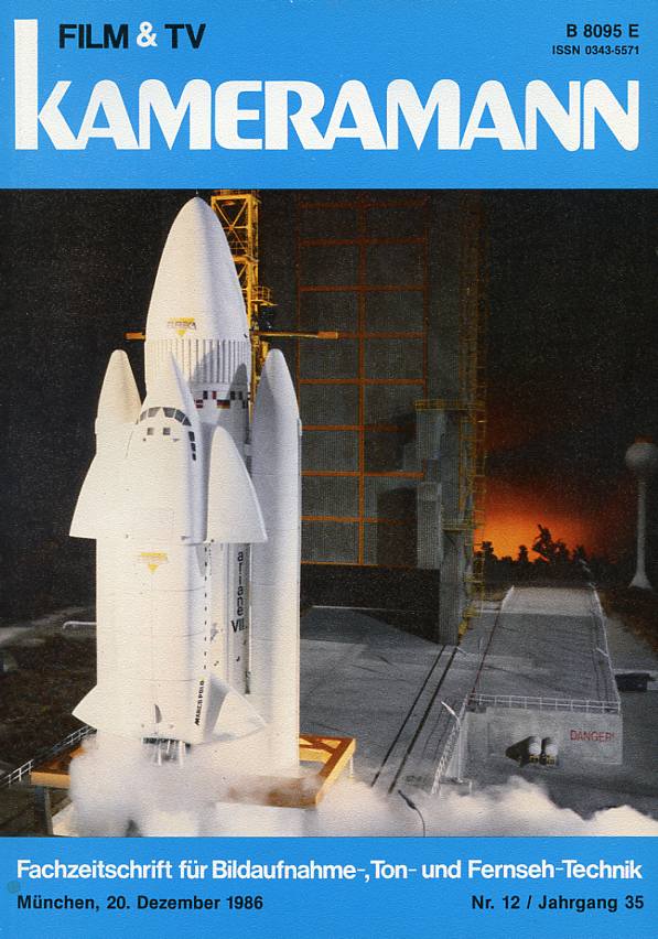 FILM TV KAMERAMANN magazine side cover Issue 12  1986