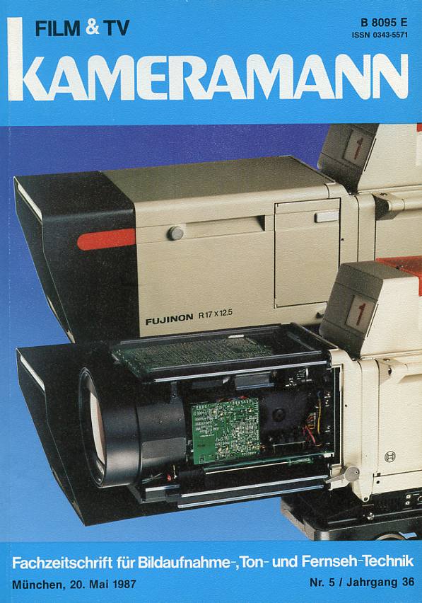 FILM TV KAMERAMANN magazine side cover Issue 5  1987