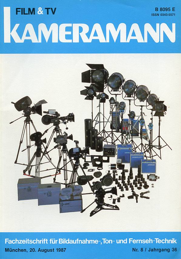 FILM TV KAMERAMANN magazine side cover Issue 8  1987