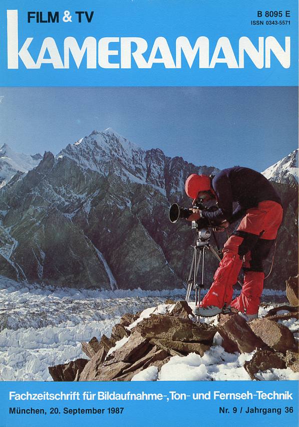 FILM TV KAMERAMANN magazine side cover Issue 9  1987