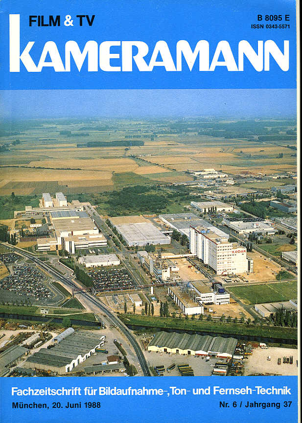 FILM TV KAMERAMANN magazine side cover Issue 6  1988