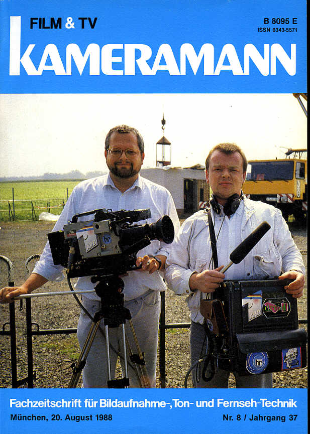 FILM TV KAMERAMANN magazine side cover Issue 8  1988