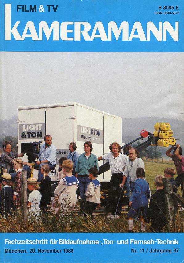 FILM TV KAMERAMANN magazine side cover Issue 11  1988