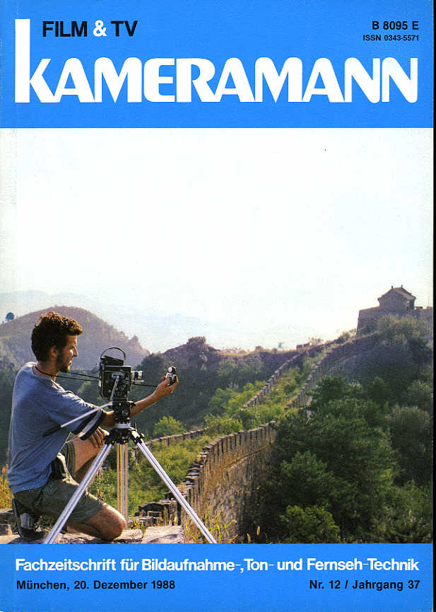 FILM TV KAMERAMANN magazine side cover Issue 12  1988