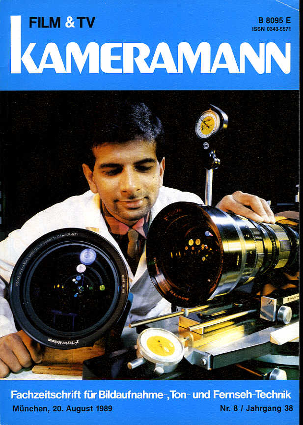 FILM TV KAMERAMANN magazine side cover Issue 8  1989