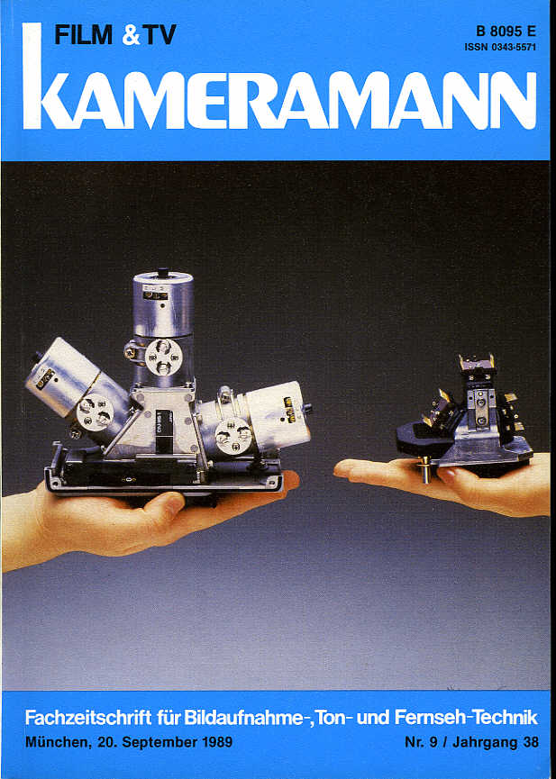 FILM TV KAMERAMANN magazine side cover Issue 9  1989