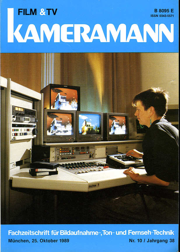 FILM TV KAMERAMANN magazine side cover Issue 10  1989