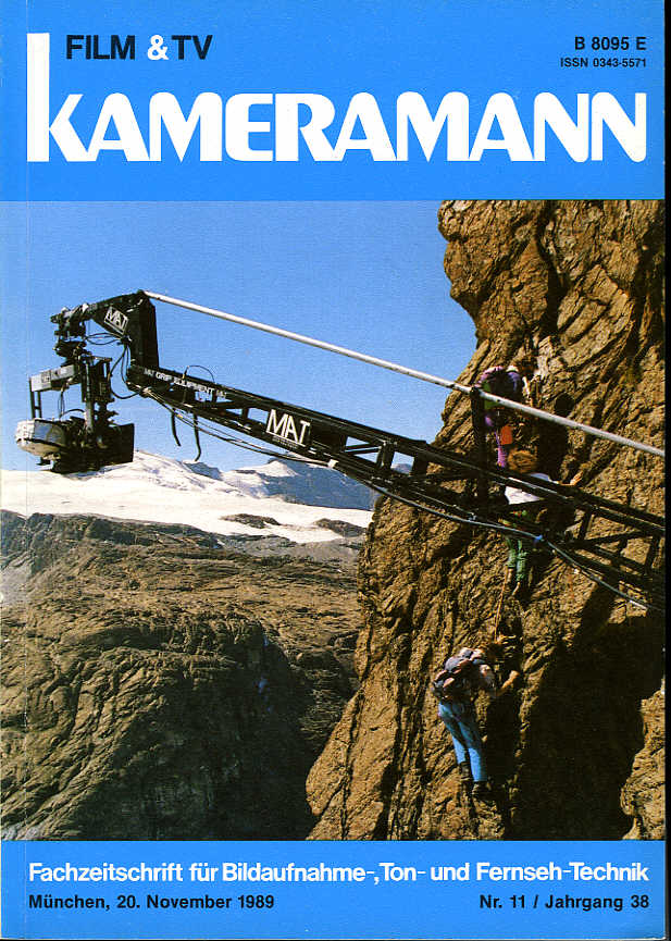 FILM TV KAMERAMANN magazine side cover Issue 11  1989