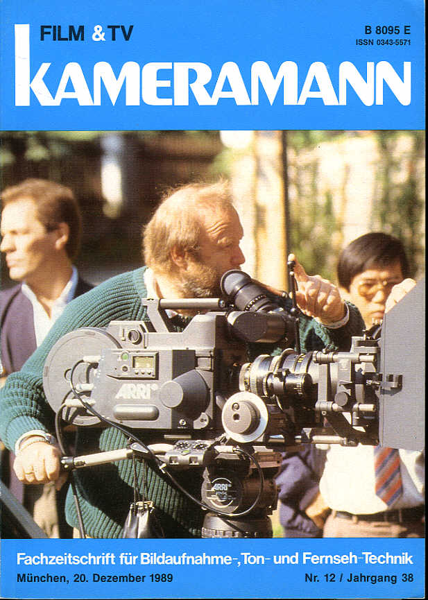 FILM TV KAMERAMANN magazine side cover Issue 12  1989