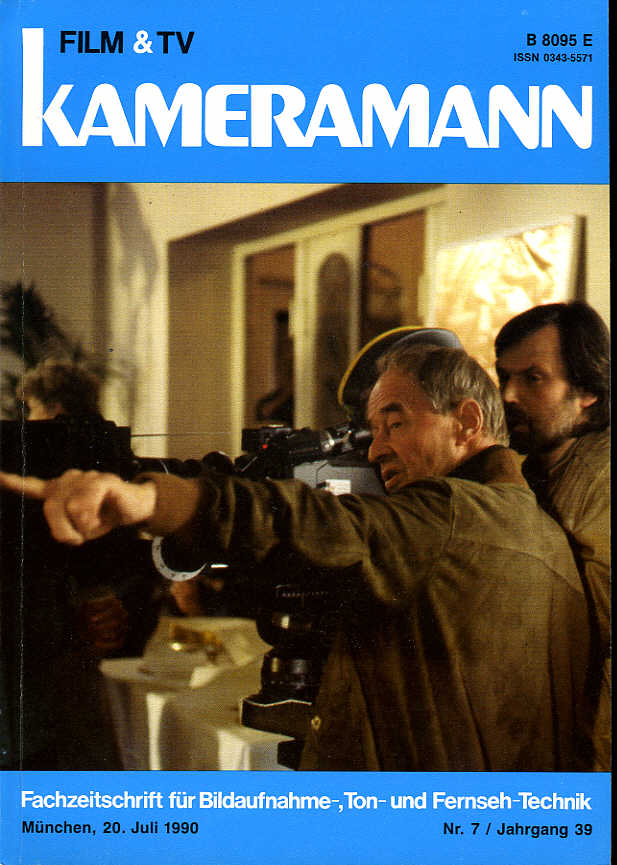 FILM TV KAMERAMANN magazine side cover Issue 7  1990