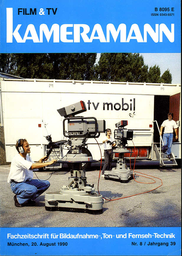 FILM TV KAMERAMANN magazine side cover Issue 8  1990