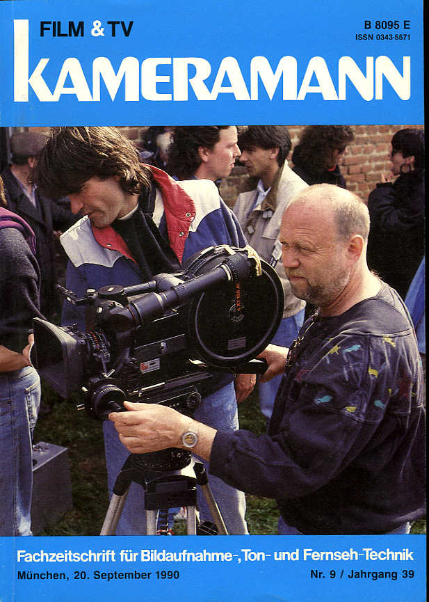 FILM TV KAMERAMANN magazine side cover Issue 9  1990