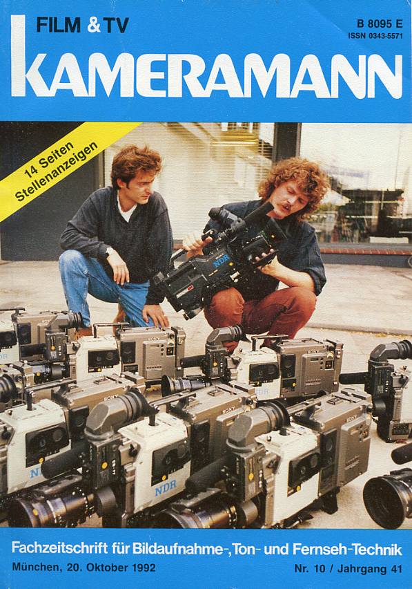 FILM TV KAMERAMANN magazine side cover Issue 10  1992