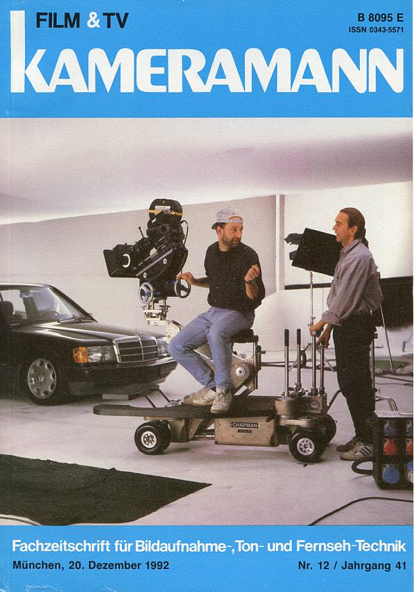 FILM TV KAMERAMANN magazine side cover Issue 12  1992