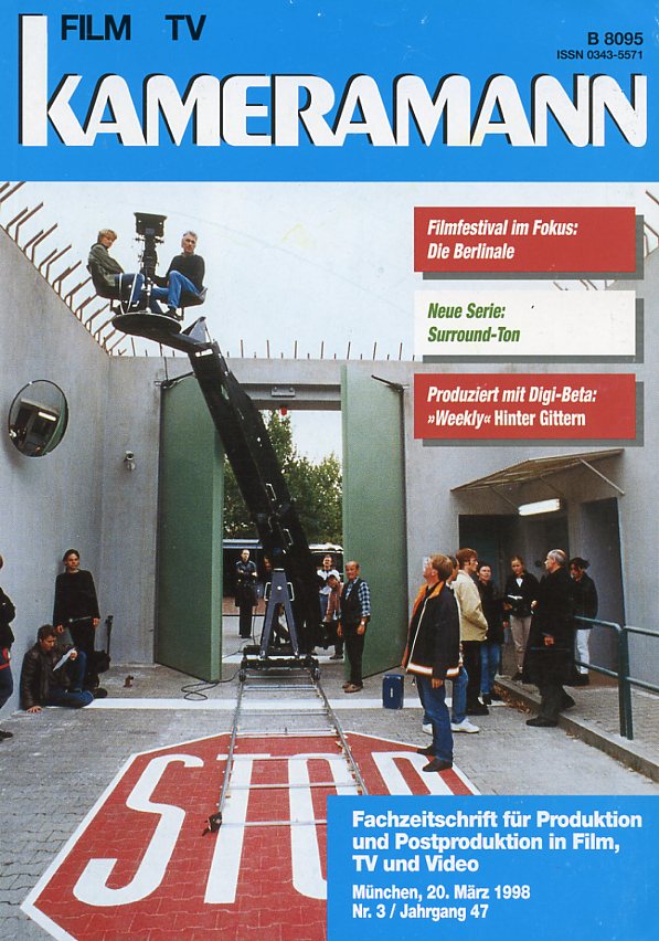 FILM TV KAMERAMANN magazine side cover Issue 3  1998