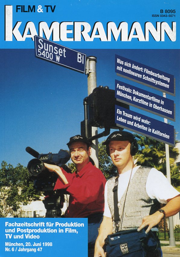FILM TV KAMERAMANN magazine side cover Issue 6  1998