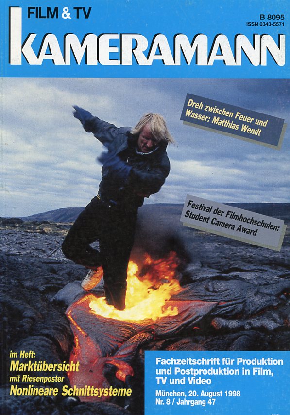 FILM TV KAMERAMANN magazine side cover Issue 8  1998