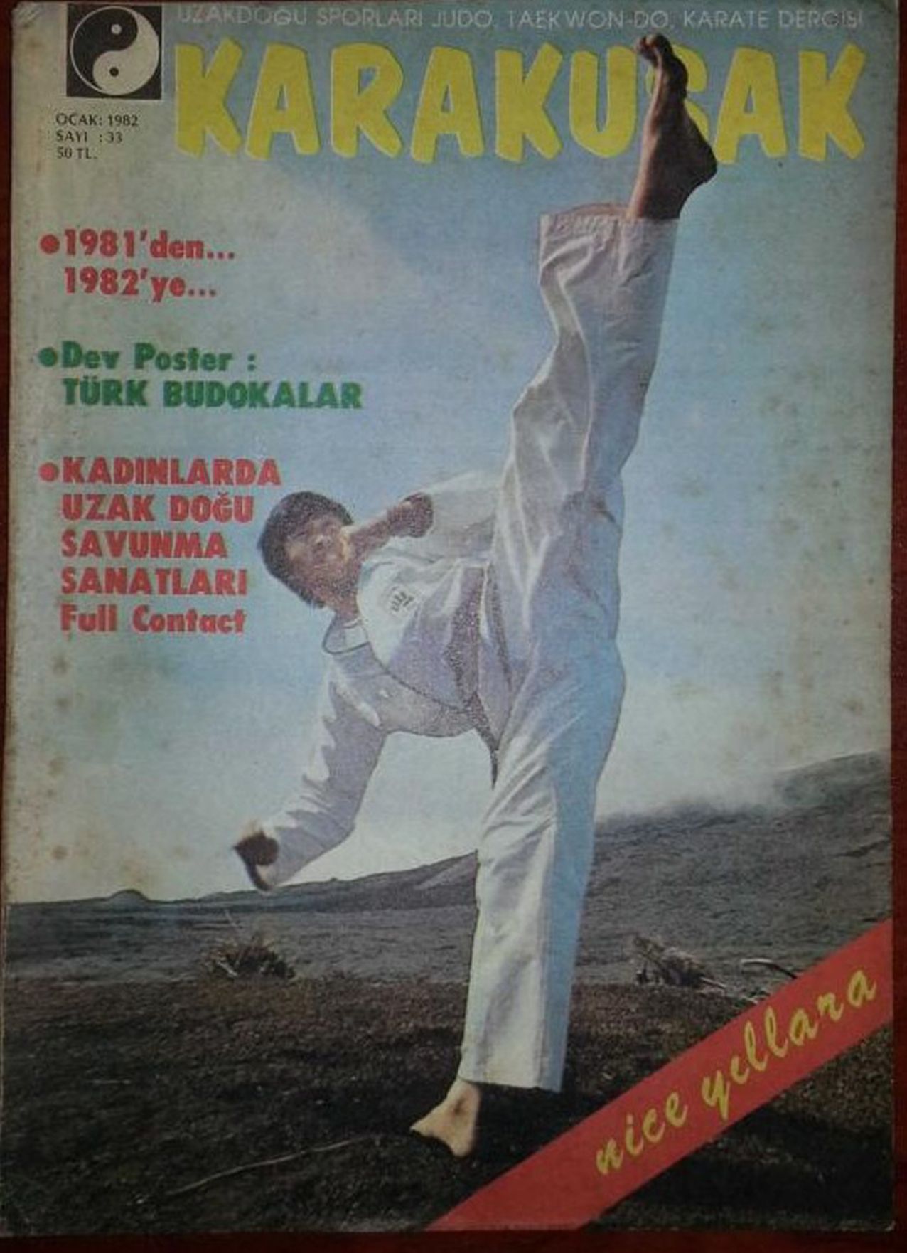 KARAKUSAK magazine side cover Issue 33  January 1982