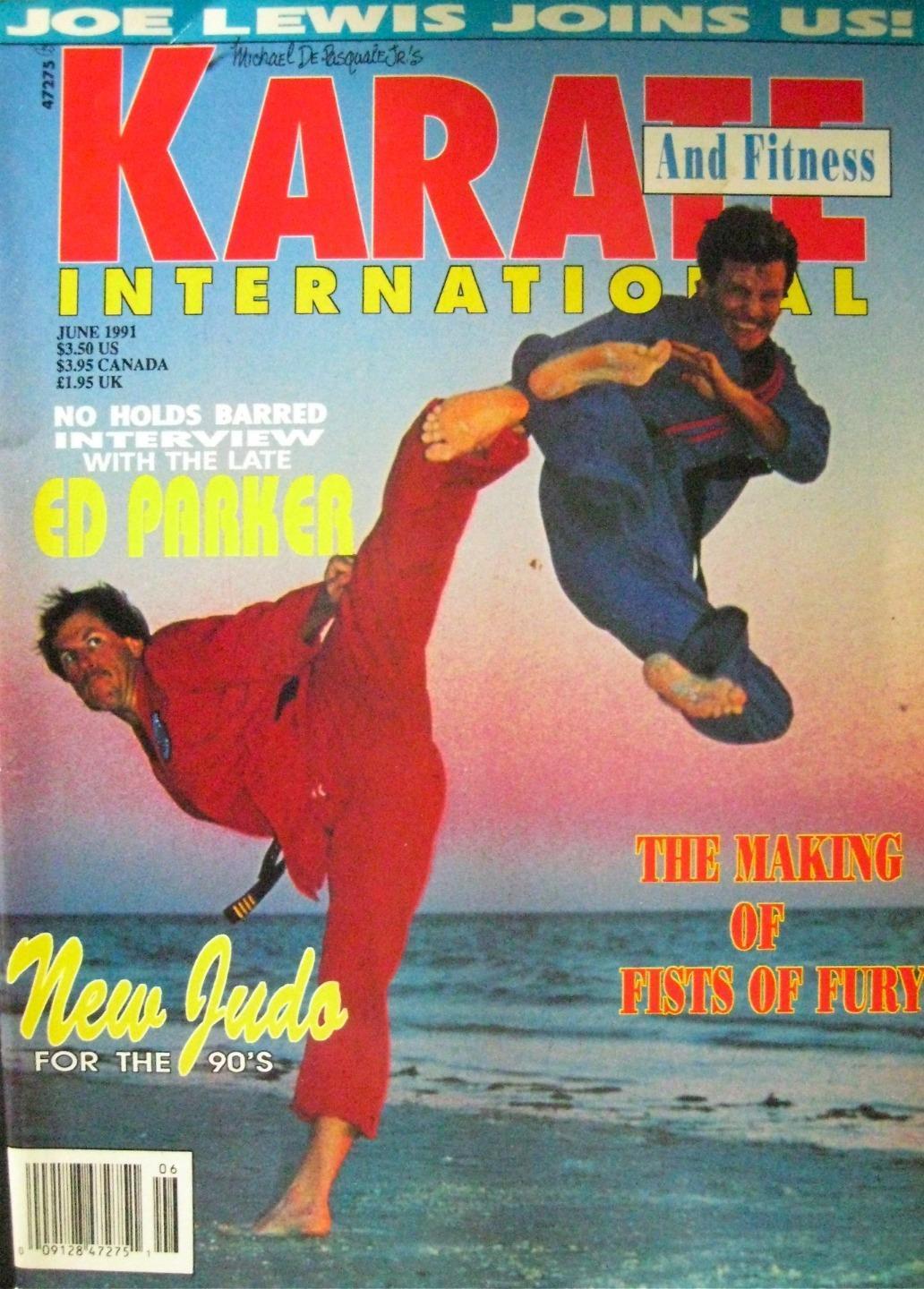 KARATE INTERNATIONAL magazine side cover  June 1991