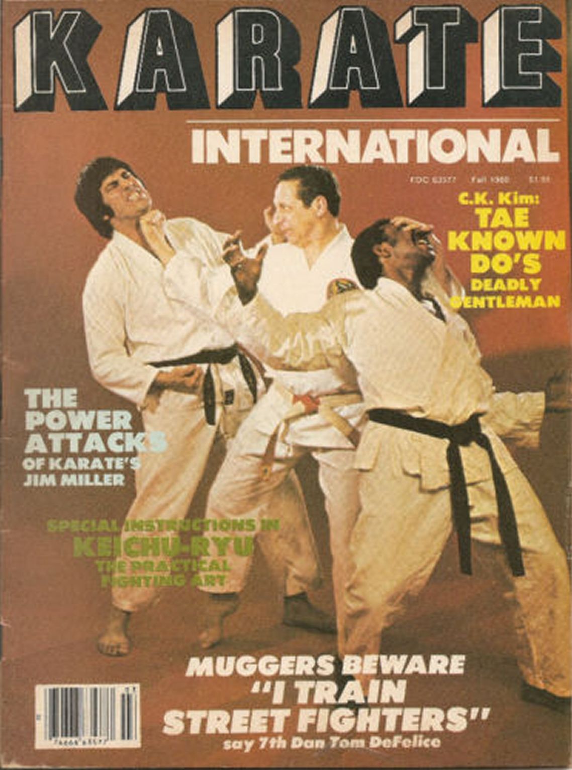 KARATE INTERNATIONAL magazine side cover  Vol 1 No  3 Fall 1980
