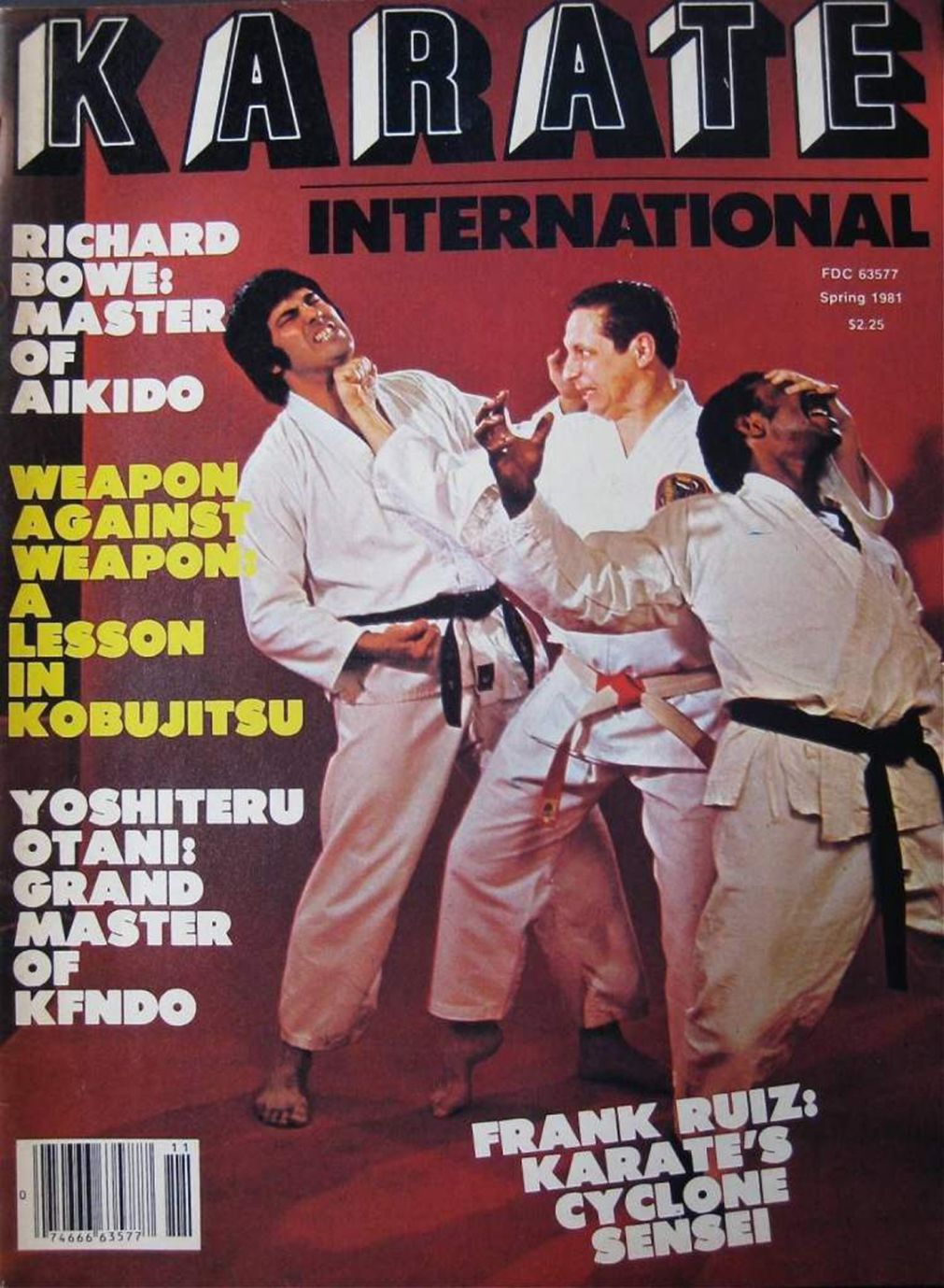 KARATE INTERNATIONAL magazine side cover  Vol 2 No  2 Spring 1981