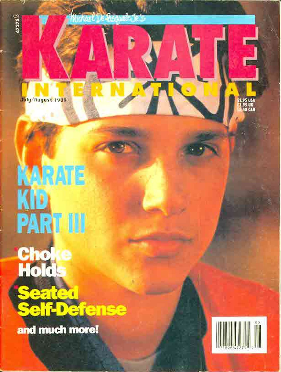 KARATE INTERNATIONAL magazine side cover  Vol 1 No  3  July/August 1989