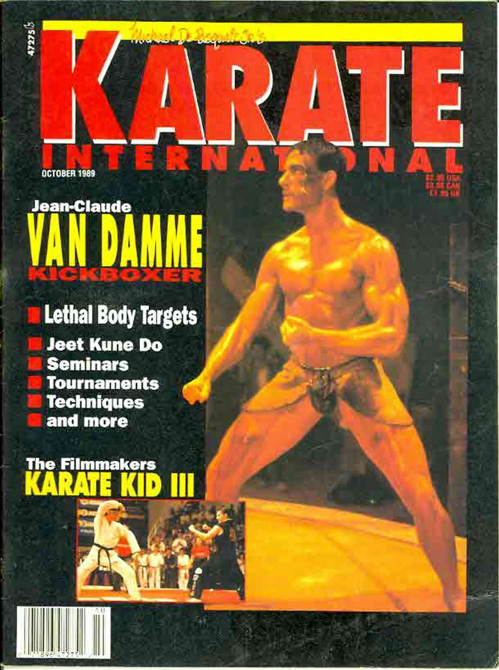 KARATE INTERNATIONAL magazine side cover  Vol 1 No  4  October 1989