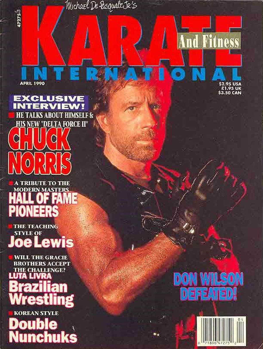 KARATE INTERNATIONAL magazine side cover  Vol 1 No  6  April 1990