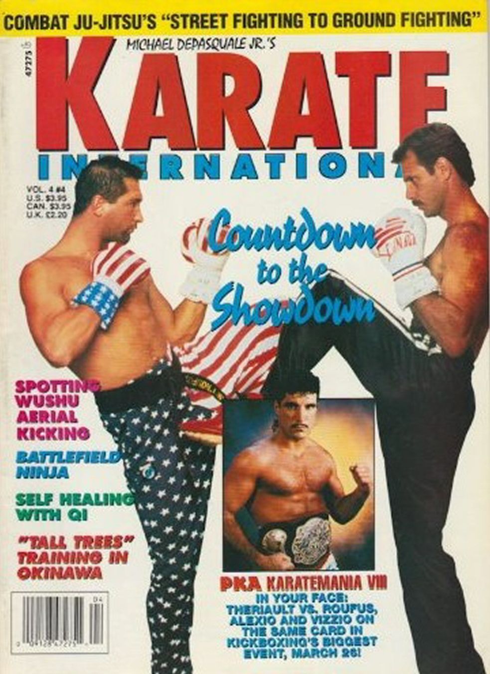 KARATE INTERNATIONAL magazine side cover  Vol 4 No  4  March/April 1994