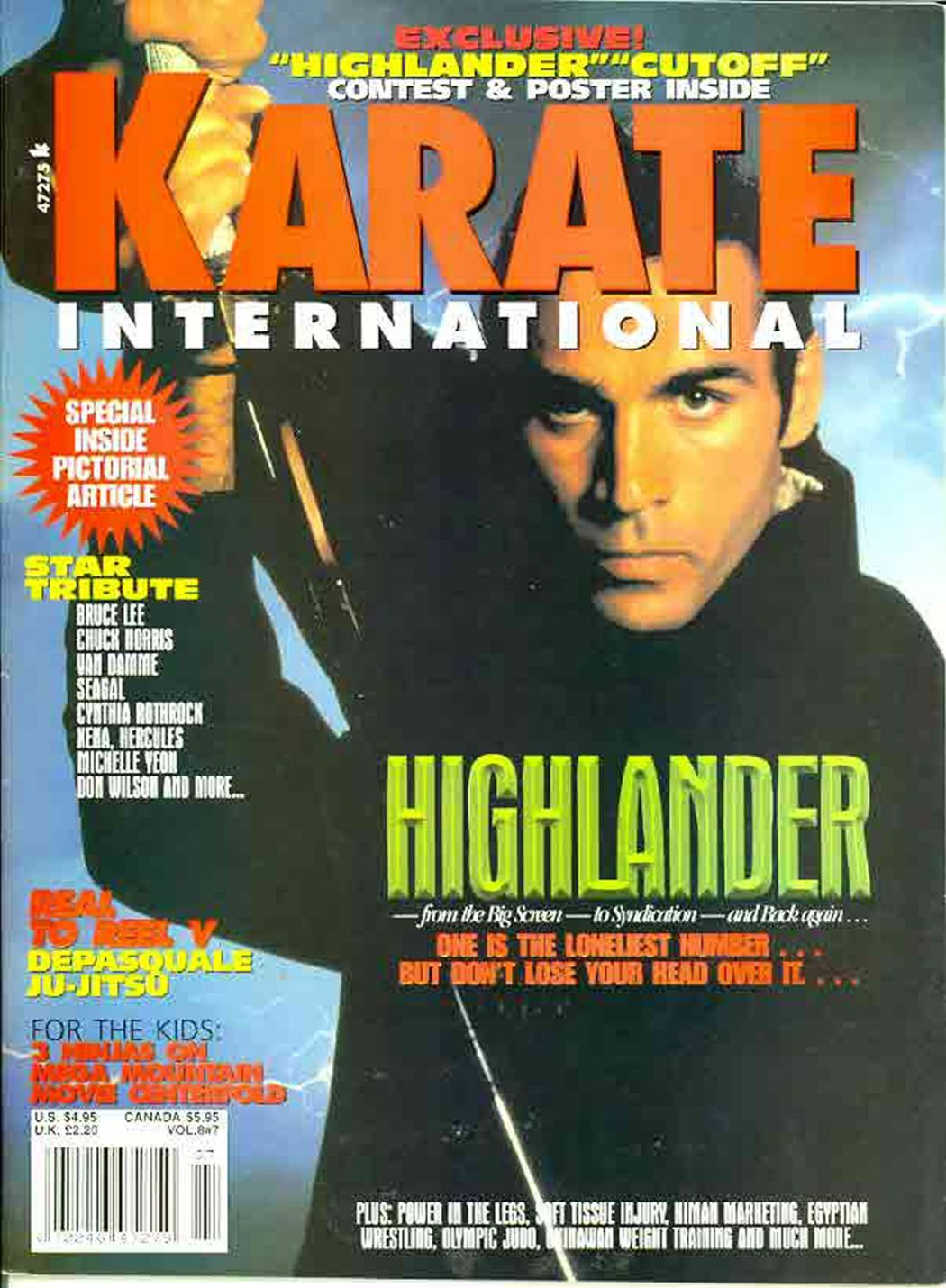 KARATE INTERNATIONAL magazine side cover  Vol 8 No  7  June 1998