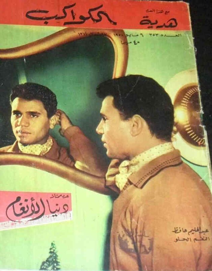 AL KAWAKEB magazine side cover Issue 353   1958