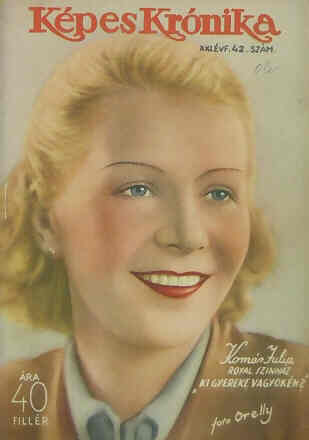 KEPES KRONIKA magazine side cover 15 October 1939
