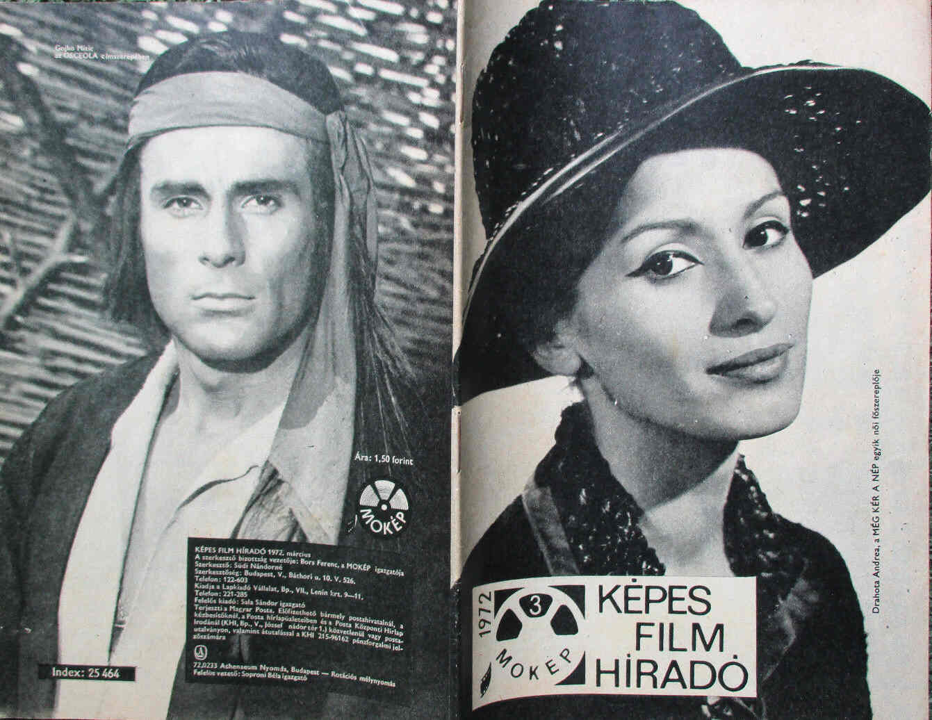 KEPES FILM HIRADO magazine side cover Issue 3  1972