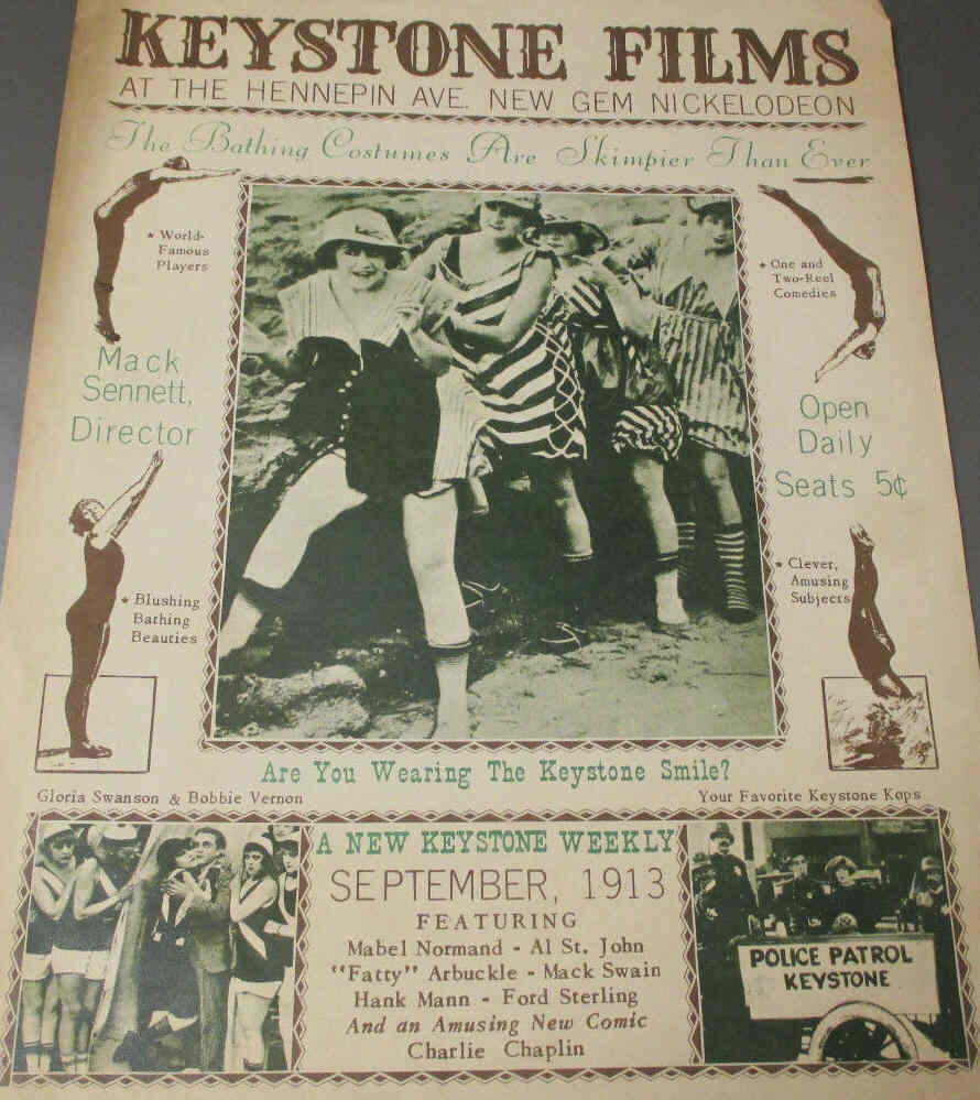 KEYSTONE FILMS magazine side cover September 1913